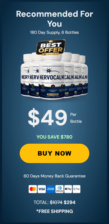 Order NervoCalmX 6 Bottles